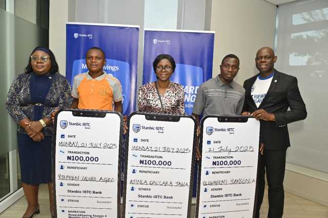 ‘Yan Nijeriya Miliyan 14 Sun Yi Bikin Murnar Karɓar Kyautar N23m Daga Bankin STANBIC IBTC