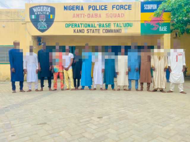 ‘Yan Sanda A Kano Sun Kama Kasurgumin Dan Fashin Nan Barga Da Wasu Mutum 14